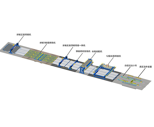 平面分段纵骨焊接线